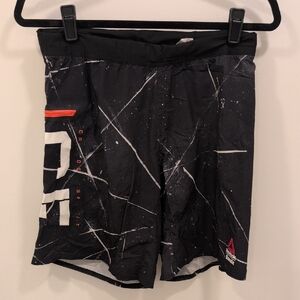 Reebok Black and White Graphic Shorts